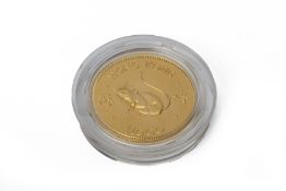 A HONG KONG $1000 GOLD PROOF NEW YEAR COIN, 1984 RAT