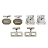 THREE PAIRS OF DUNHILL CUFFLINKS