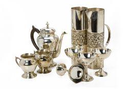A GROUP OF PLATED METALWARE