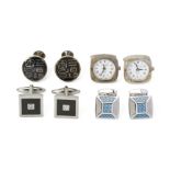 FOUR PAIRS OF ASSORTED CUFFLINKS