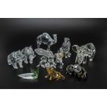 A COLLECTION OF SWAROVSKI ENDANGERED WILDLIFE SERIES FIGURES