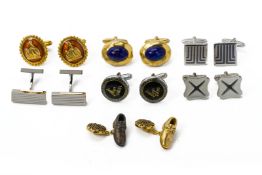 SEVEN PAIRS OF ASSORTED DESIGNER CUFFLINKS