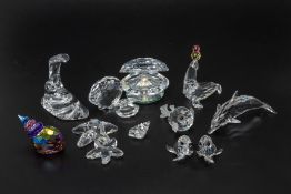 A COLLECTION OF SWAROVSKI SEA LIFE ITEMS