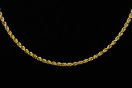 A GOLD ROPE TWIST NECKLACE