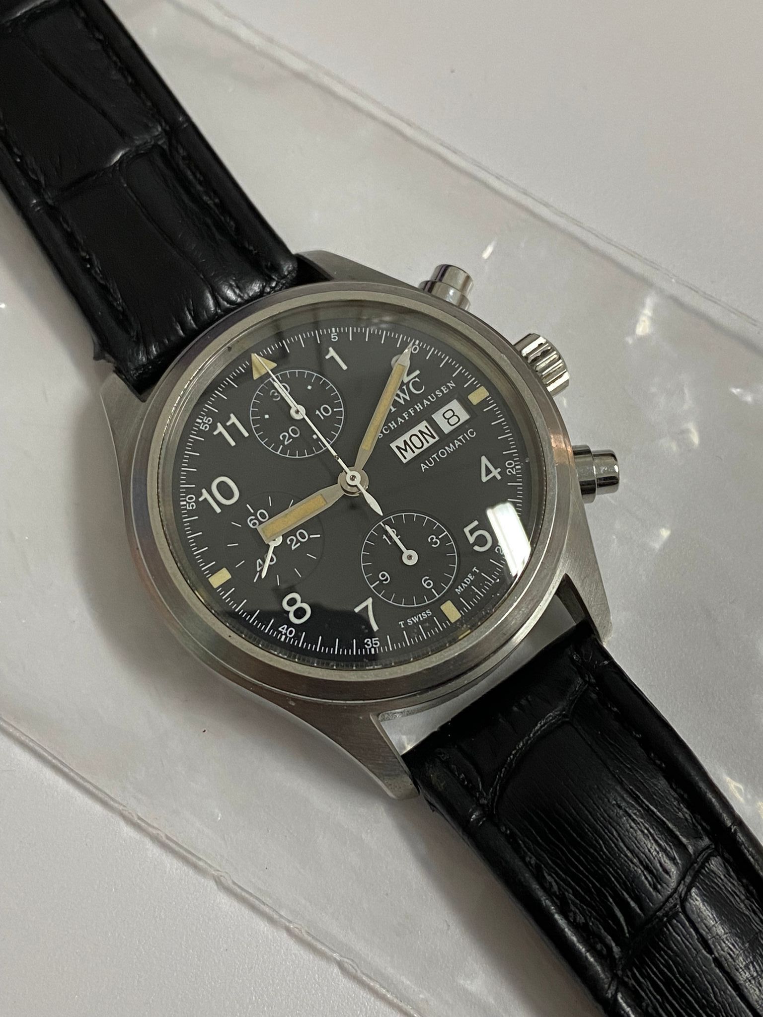 AN IWC FLIEGER CHRONOGRAPH AUTOMATIC WRISTWATCH - Image 6 of 6