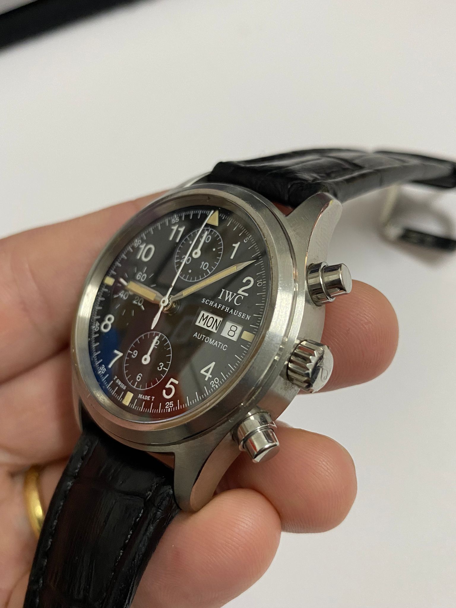 AN IWC FLIEGER CHRONOGRAPH AUTOMATIC WRISTWATCH - Image 3 of 6