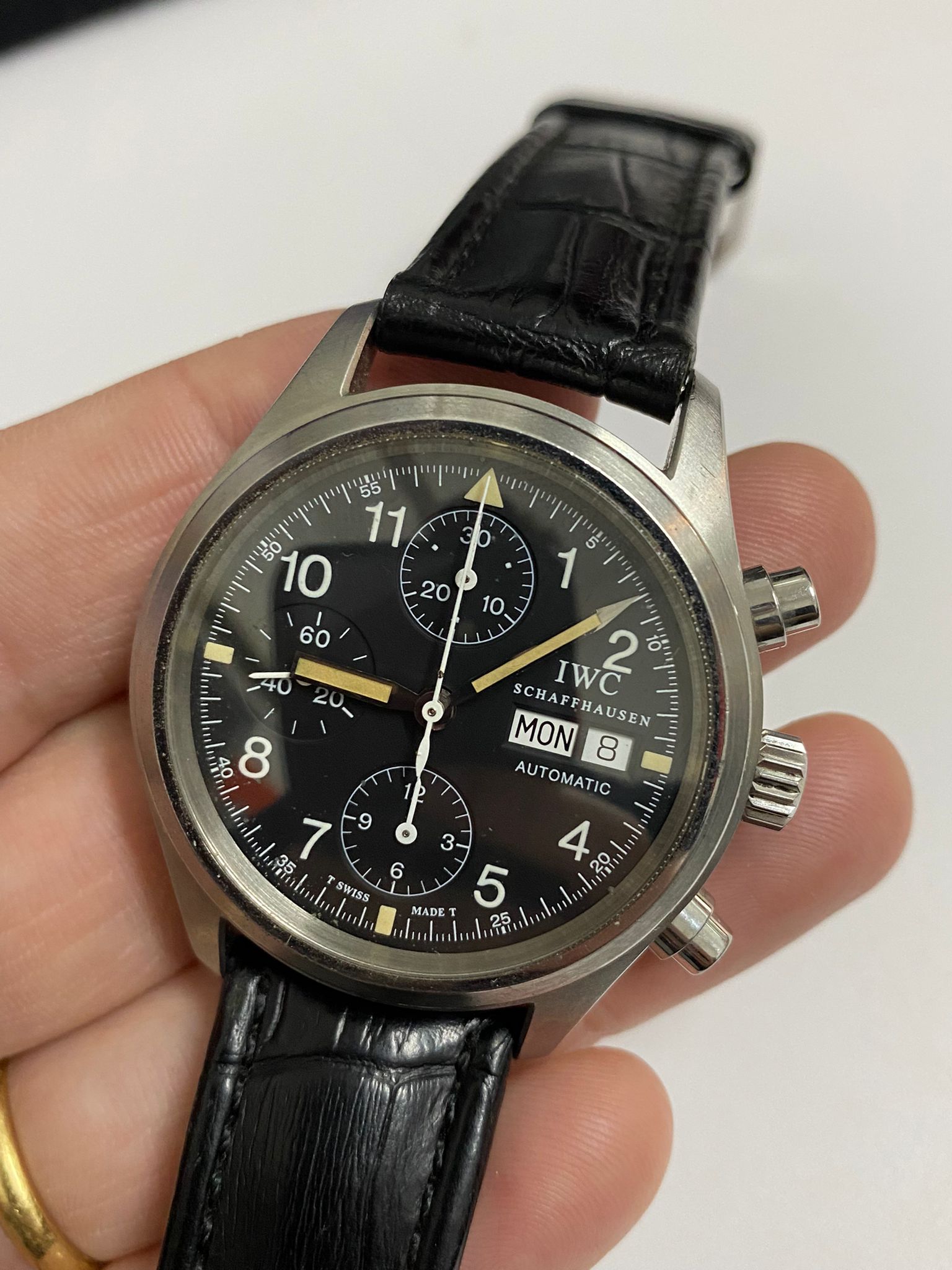 AN IWC FLIEGER CHRONOGRAPH AUTOMATIC WRISTWATCH - Image 2 of 6