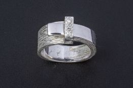 A DIAMOND TEXTURED RING