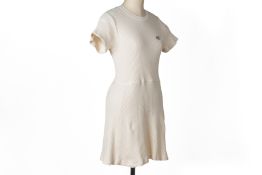 A SEE BY CHLOE KNIT CREAM SKATER DRESS