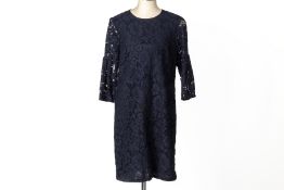 A BURBERRY NAVY LACE DRESS