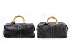 TWO DUNHILL LEATHER HOLDALLS