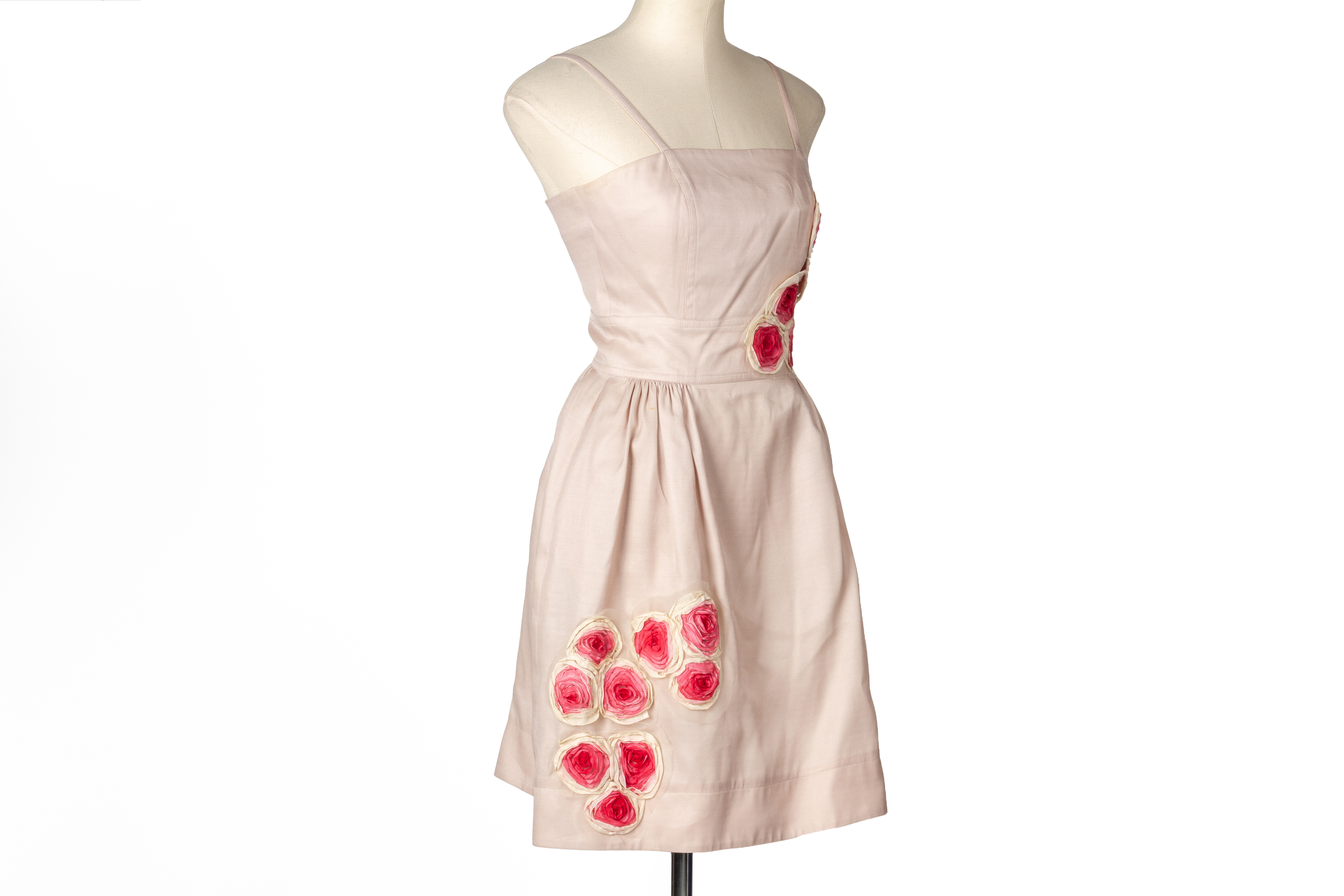 A FENDI ROSE EMBELLISHED DUSTY PINK DRESS - Image 2 of 3