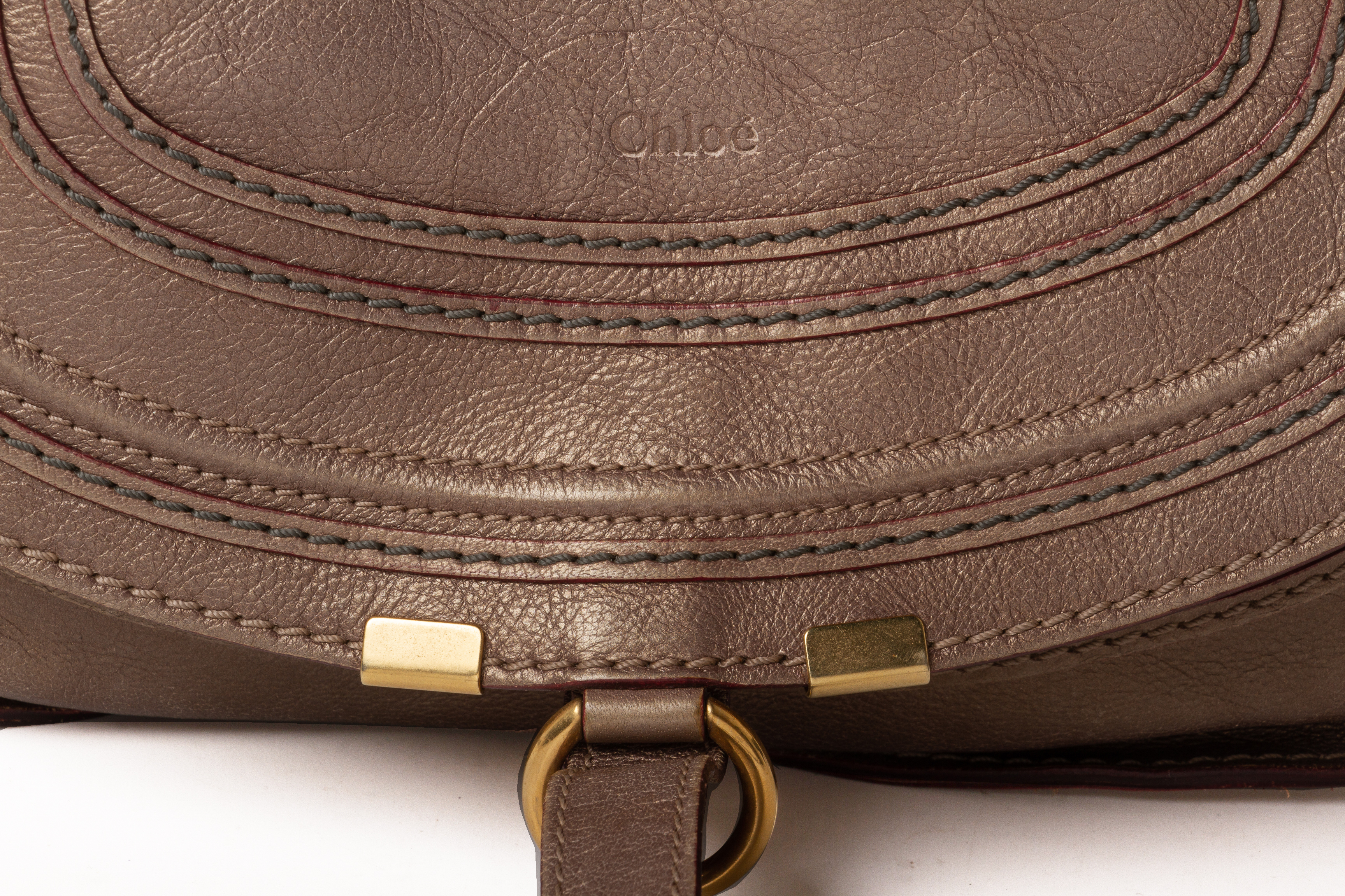 A CHLOE MARCIE METALLIC LEATHER HOBO BAG - Image 4 of 4