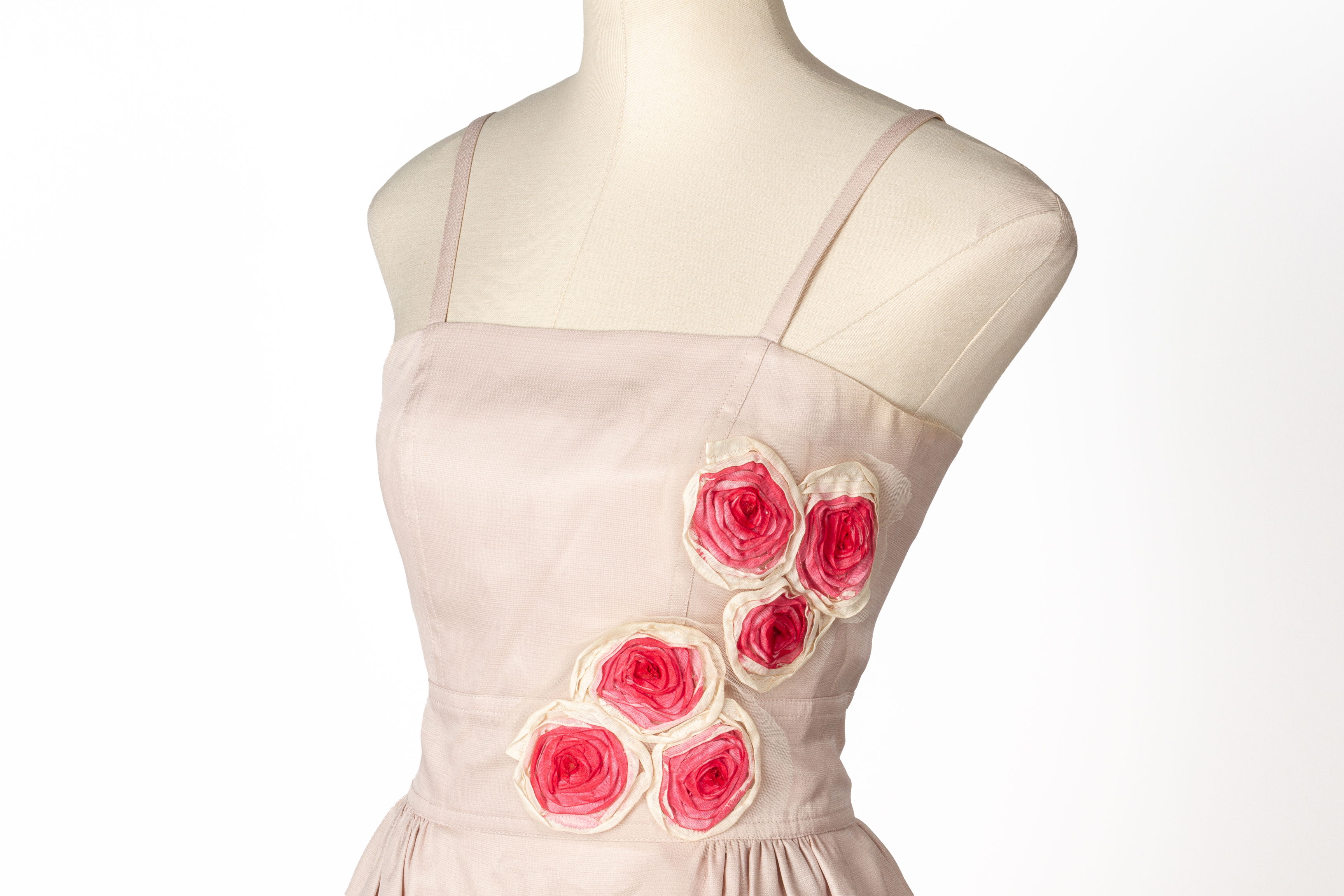 A FENDI ROSE EMBELLISHED DUSTY PINK DRESS - Image 3 of 3