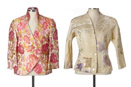 A SHANGHAI TANG VINTAGE ORIENTAL JACKET AND ONE OTHER