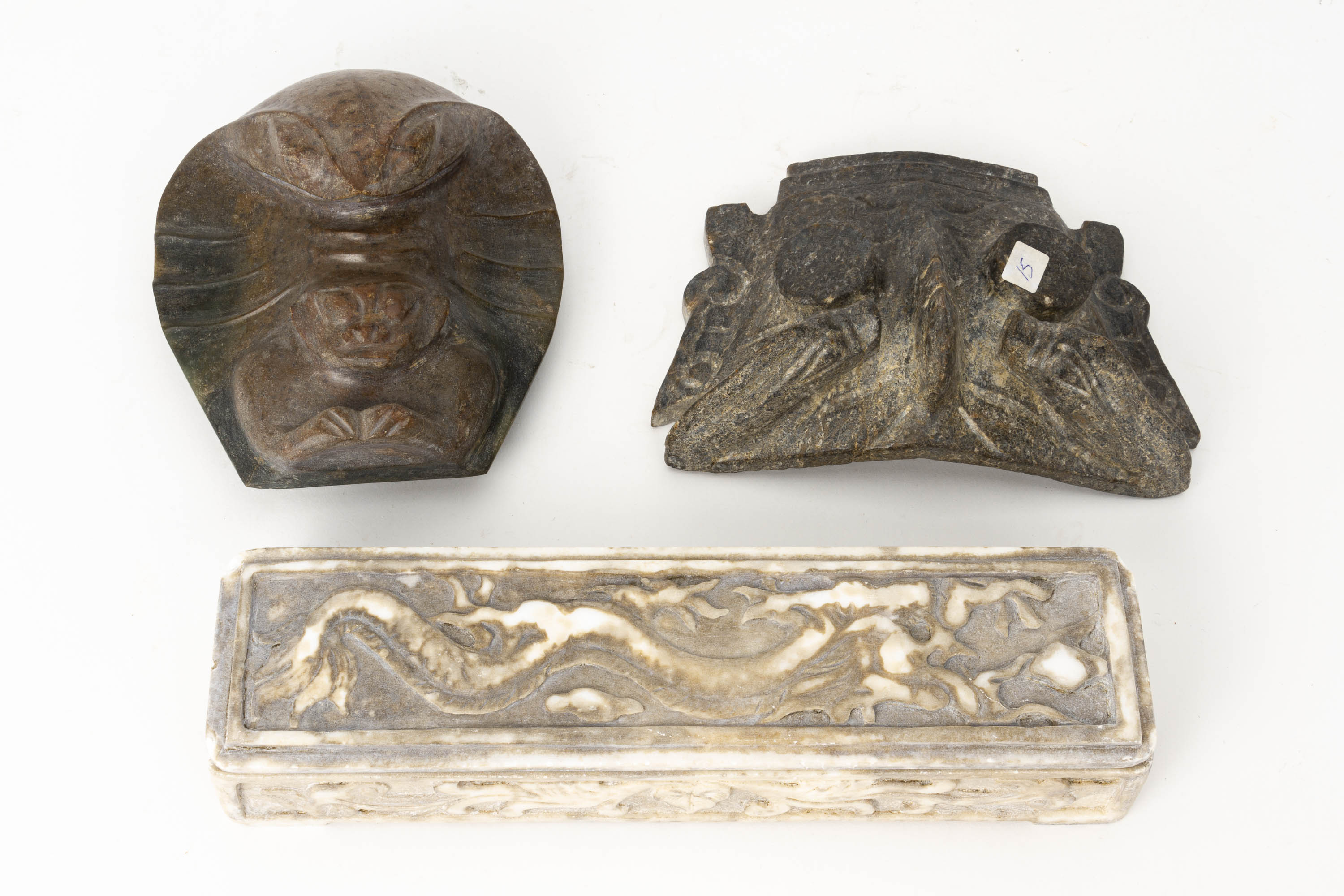 A QUANTITY OF ASSORTED CHINESE STONE CARVINGS - Image 2 of 3