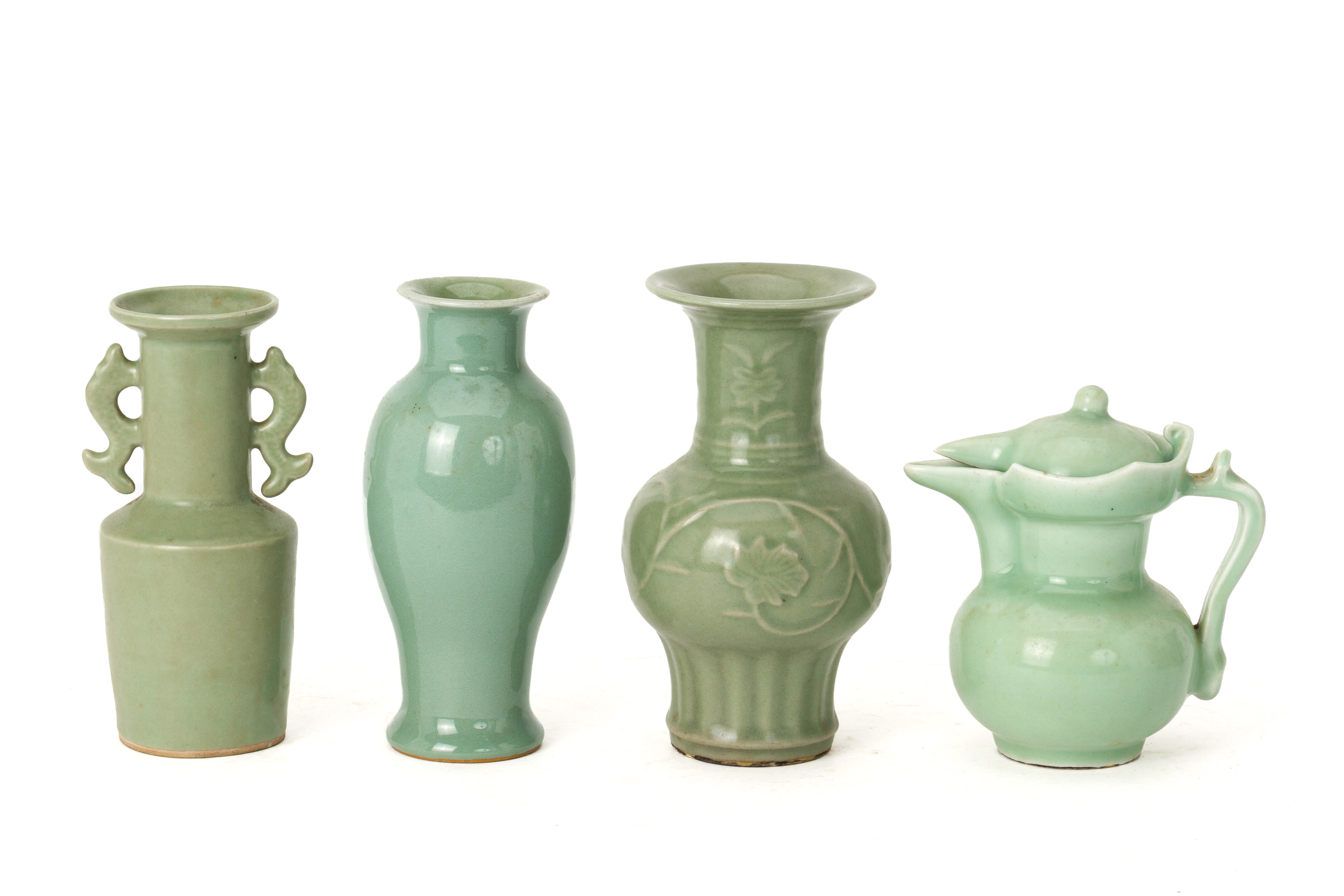 A GROUP OF EIGHT SMALL CELADON VASES - Image 3 of 3