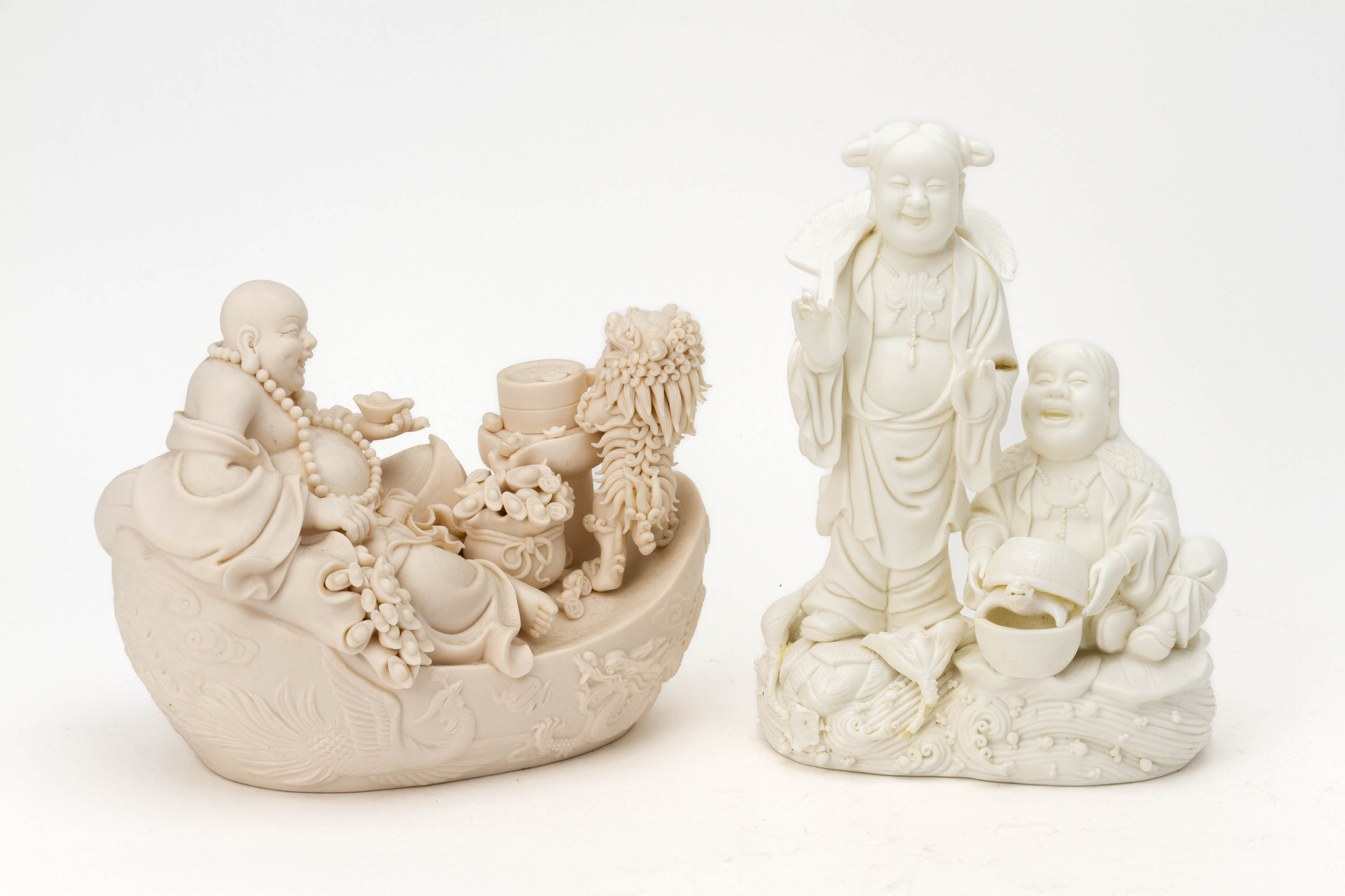 FOUR CHINESE BISCUIT PORCELAIN ITEMS - Image 2 of 3