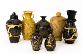 A GROUP OF SEVEN CIZHOU STYLE AND OTHER VASES