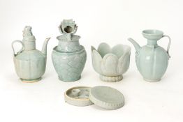 A GROUP OF QINGBAI GLAZED CERAMICS