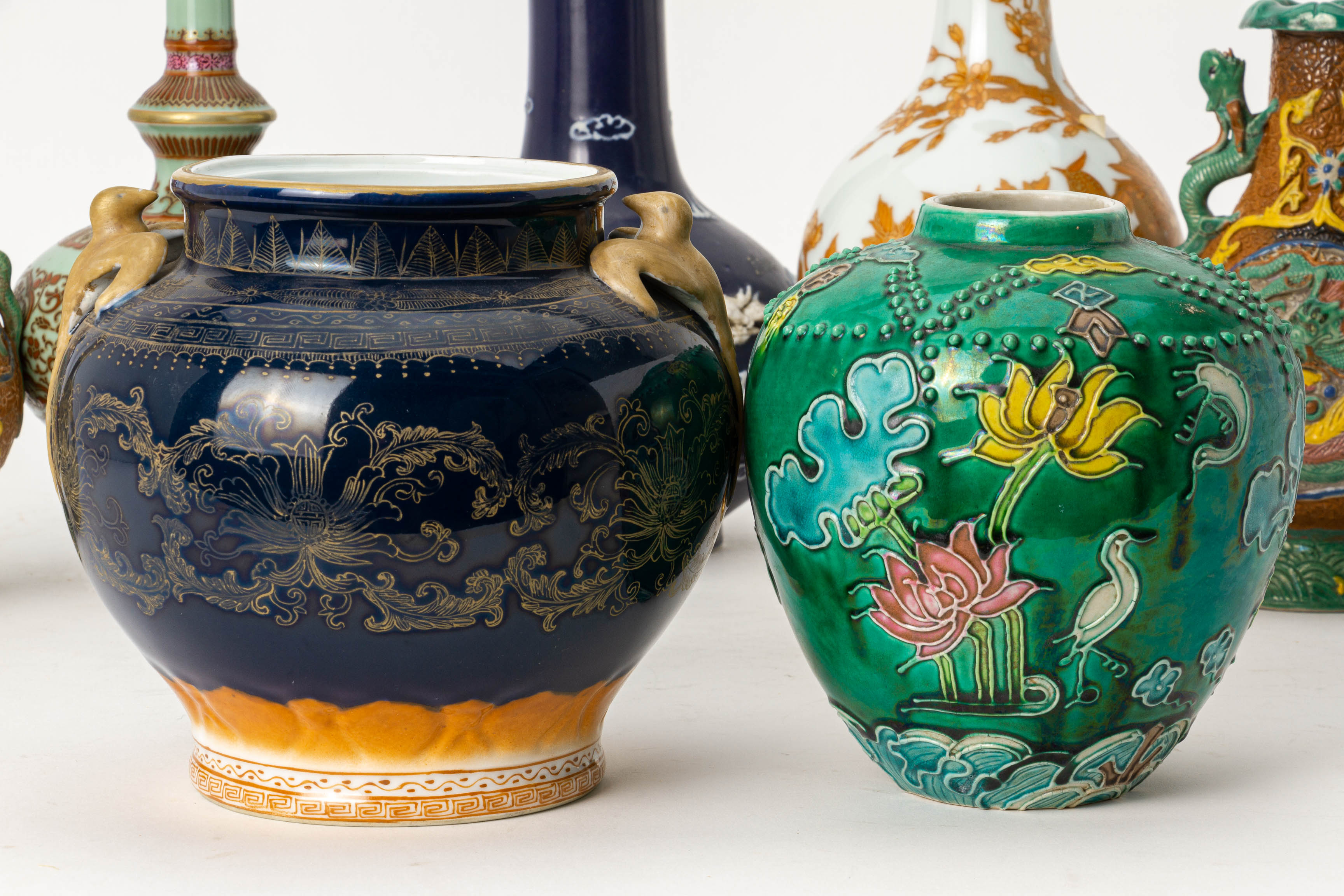 A GROUP OF NINE CHINESE PORCELAIN VASES - Image 2 of 4