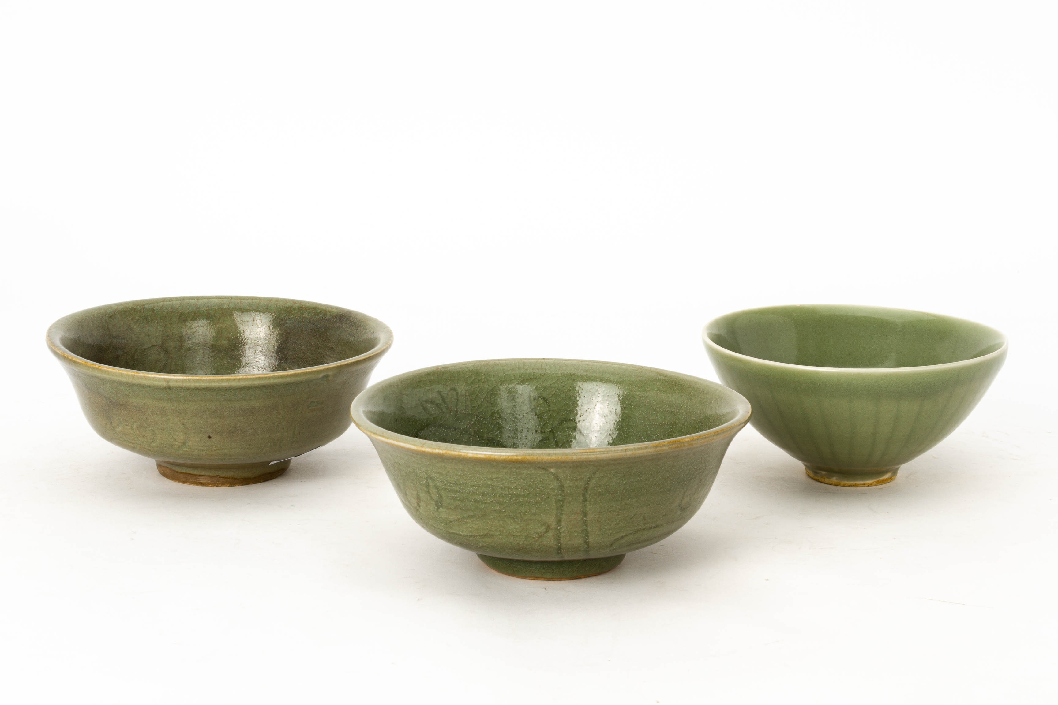 A GROUP OF SEVEN CELADON GLAZED ITEMS - Image 3 of 3