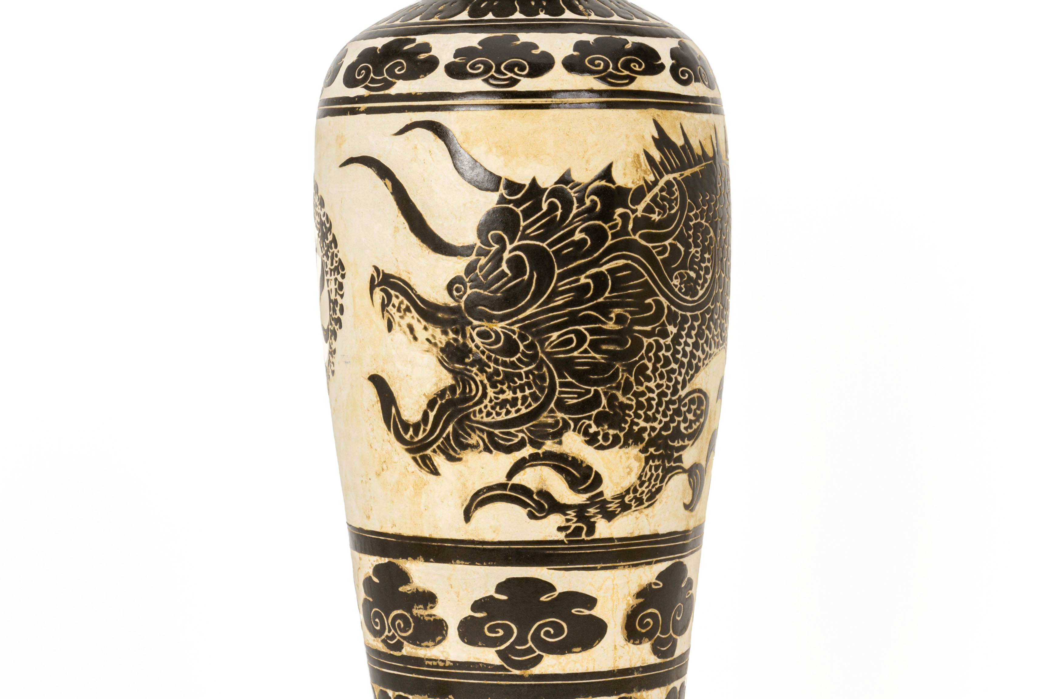 THREE LARGE CIZHOU STYLE VASES - Image 2 of 3