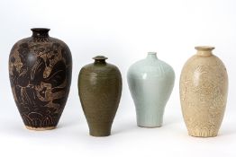 A GROUP OF FOUR EARLY STYLE CHINESE VASES