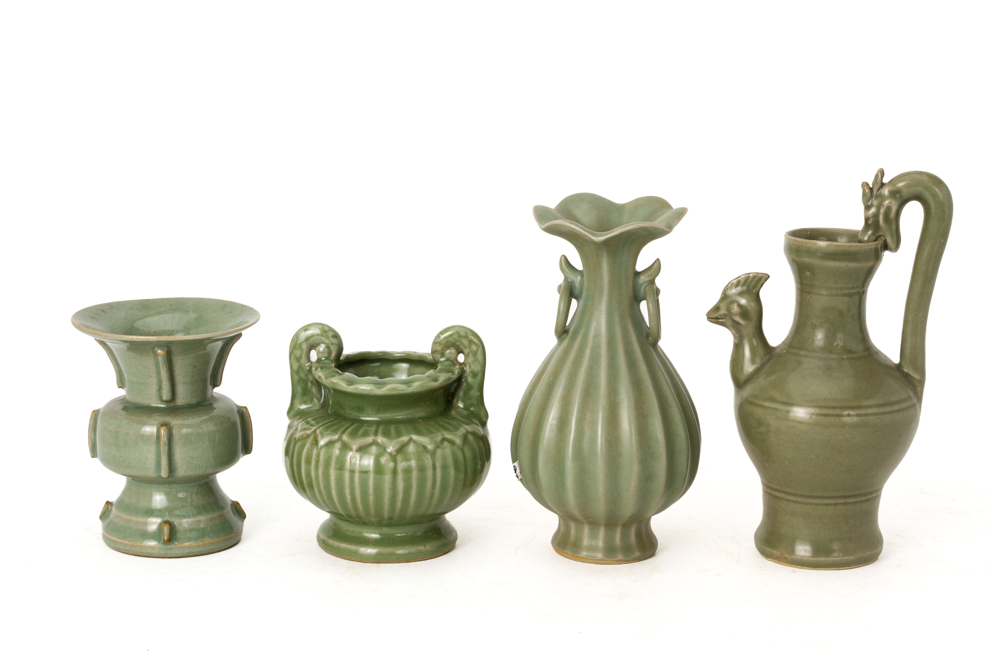 A GROUP OF EIGHT SMALL CELADON VASES - Image 2 of 3