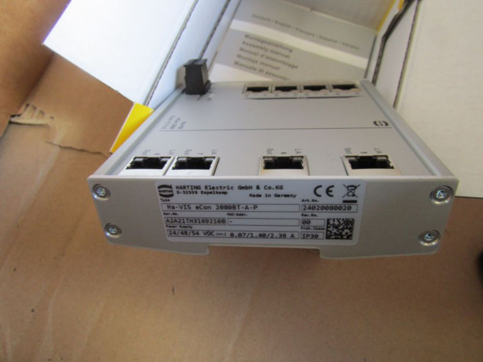 Harting Ethernet Switch 8 RJ45 port 54Vdc 10 Mbit/s 100 Mbit/s Din -Head 8128847 - Image 2 of 4