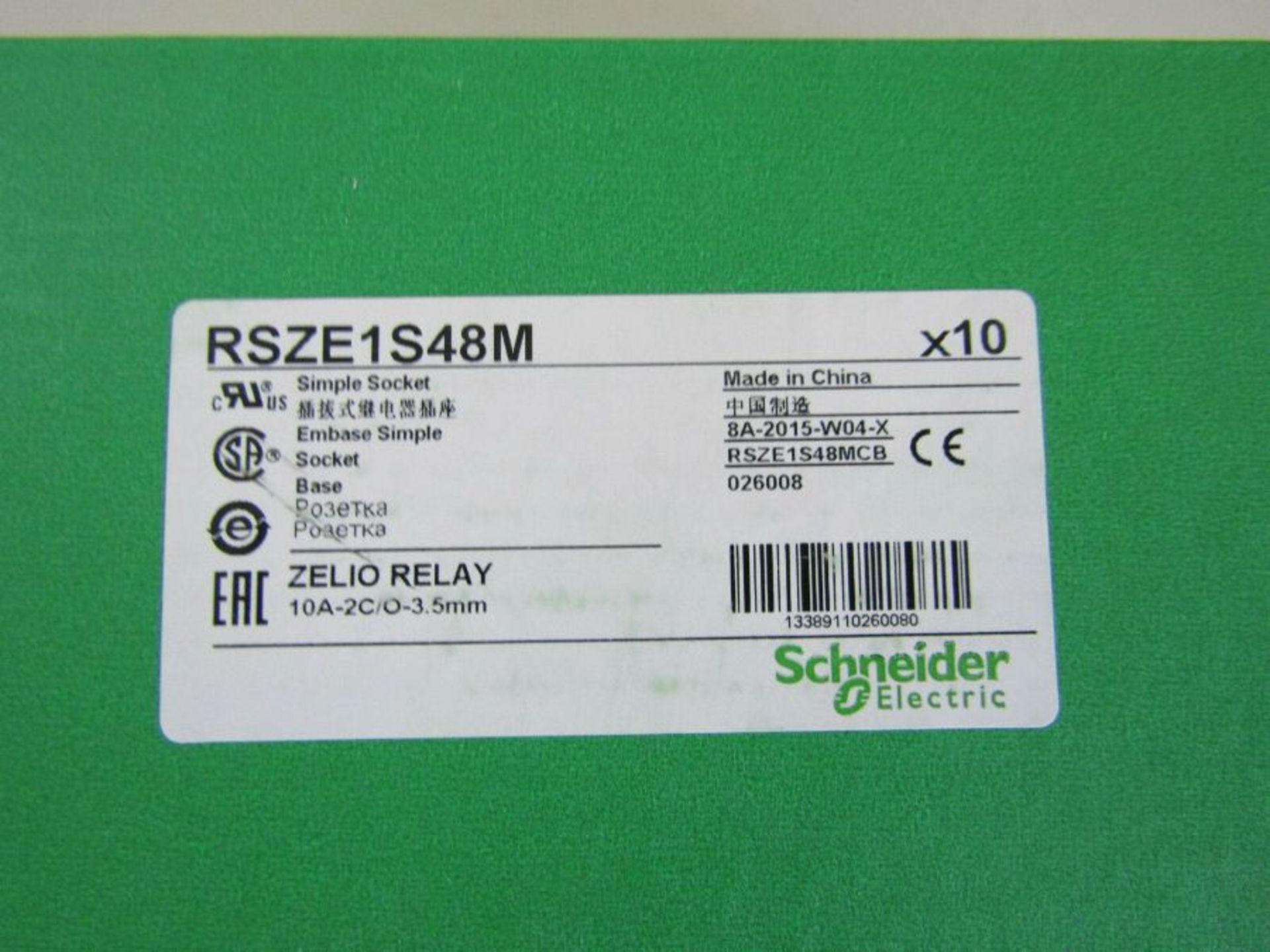 200 x SCHNEIDER RSZE1S48M Relay Socket for RSB Series - S2 - 8497667 - Bild 2 aus 2
