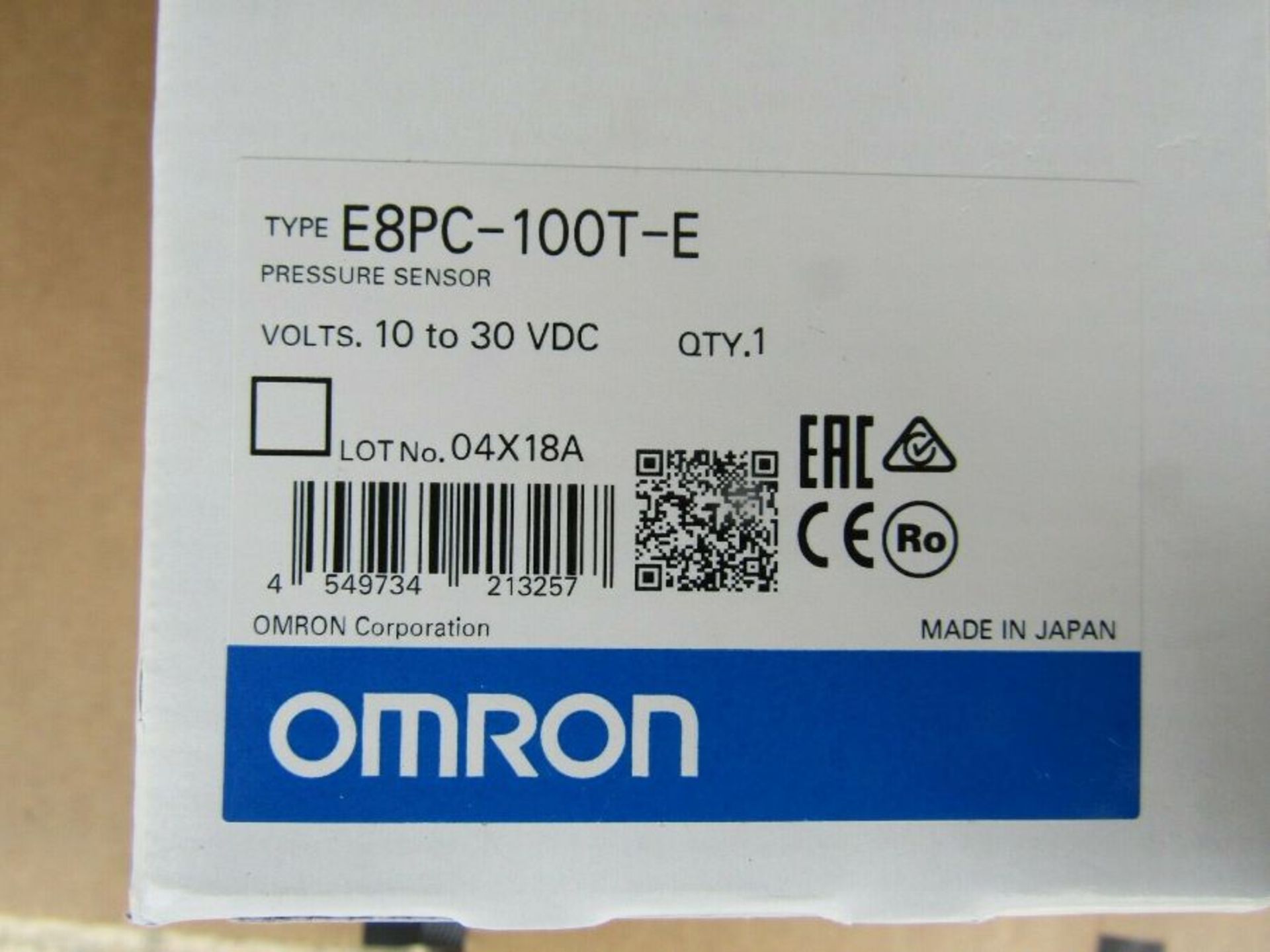 Omron Flow E8PC Sensor Flow Sensor: 0 MPa - 10 MPa, EBPC Series B714 3001810609 - Image 2 of 2