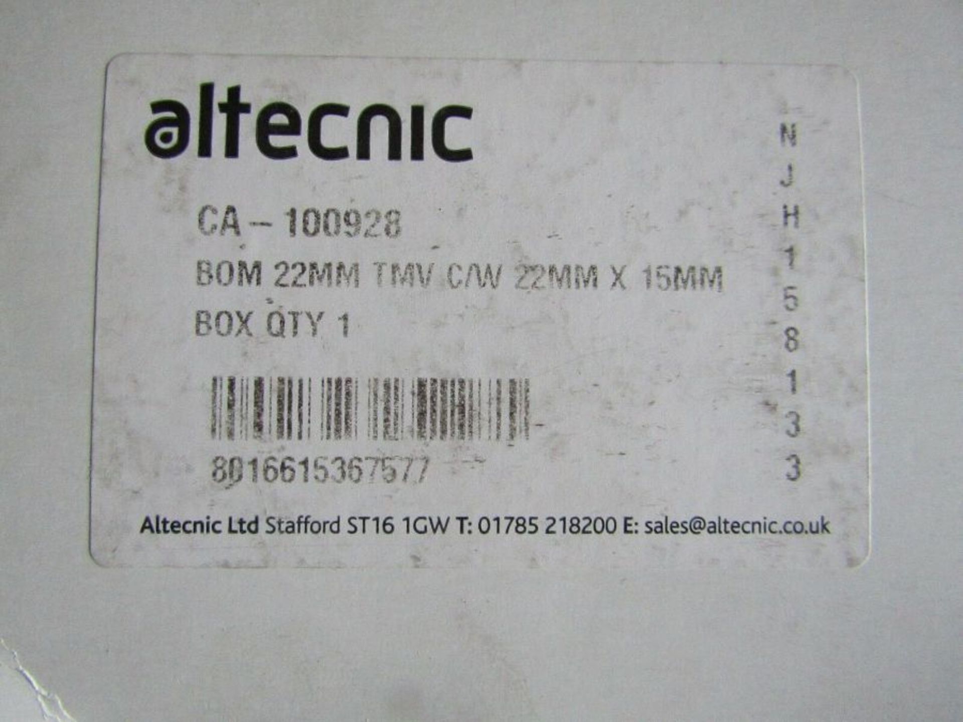 30 x Altecnic Brass Thermostatic Washroom Mixing Valve 22mm Compression H9554 7770368 - Image 2 of 2
