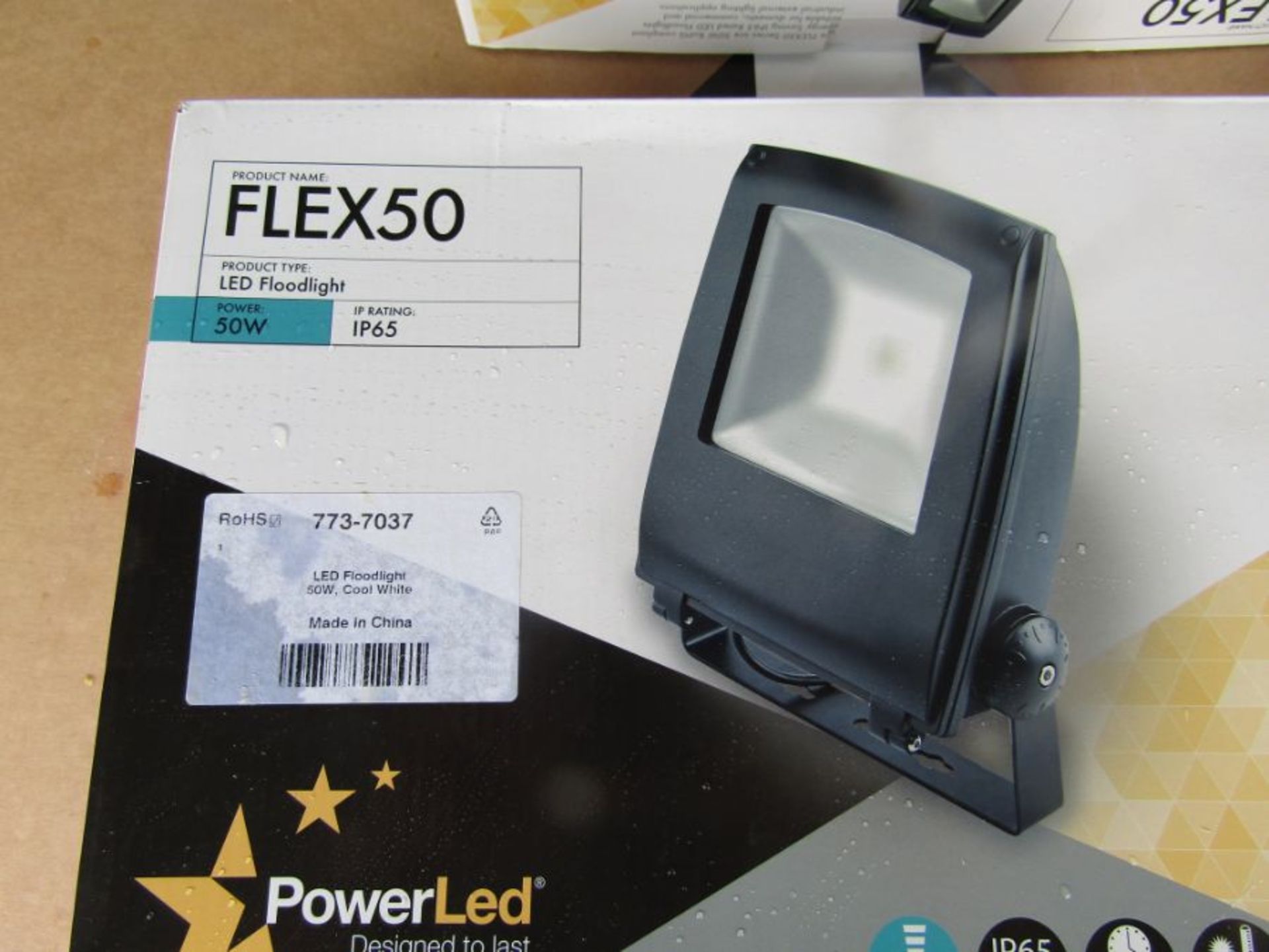 4 x PowerLED Flex LED Floodlight, 1 LED 50 W IP65 100 - 240 V HEAD 7737037 - Image 3 of 4
