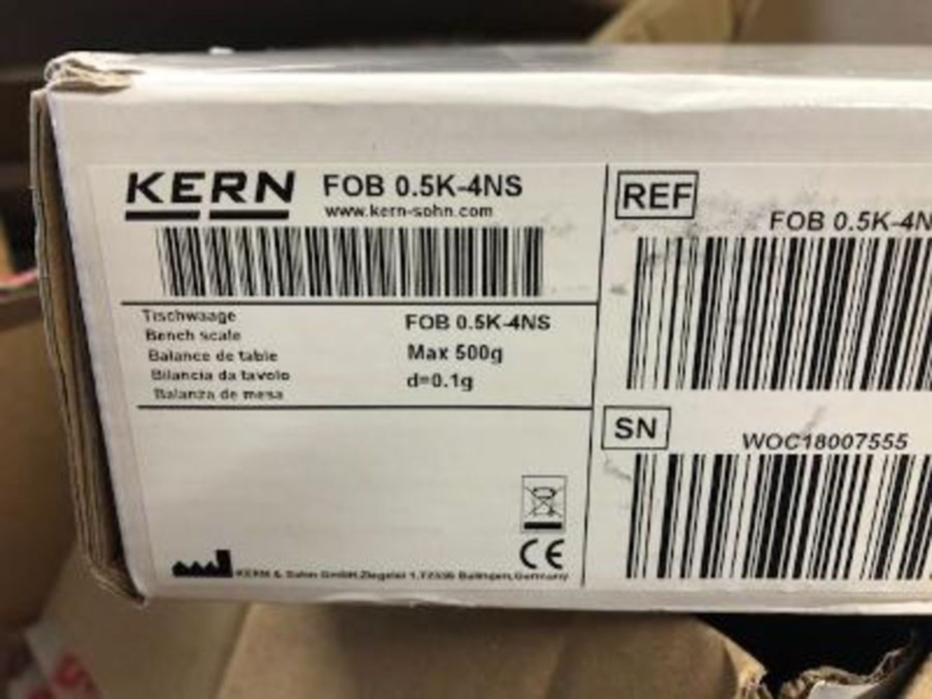 Kern Weighing Scale, 500g Weight Capacity FOB 0.5K-4NS -585 - RS1805324 - Image 2 of 3