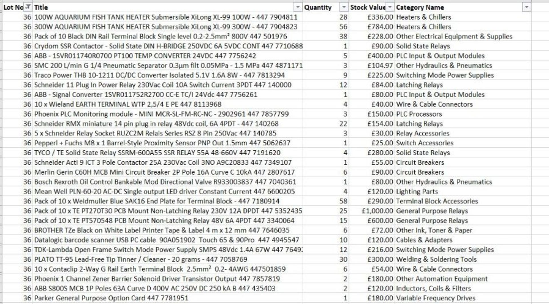 Pallet of mixed Electrical items as listed Aquarium heaters / relays- 55 lines ebay value of £8k 447 - Image 3 of 4