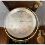 John Bliss&Co New York Cased Ships Chronometer - working order. The case measures 18.4cm x 18.4cm