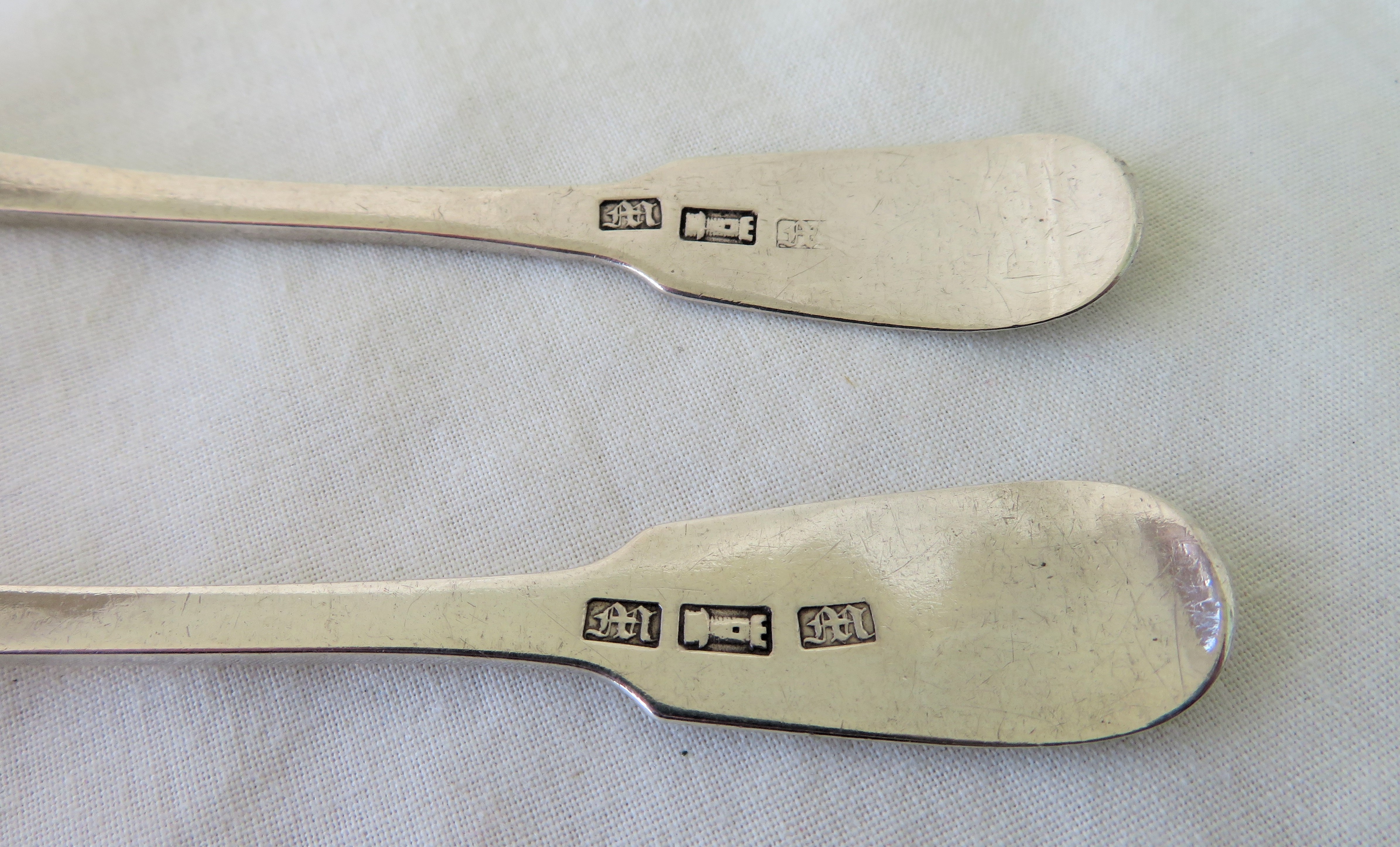 Rare Lot of 4 Scottish Provincial "Forres" Silver Teaspoons - William Ferguson c 1825-35. - Image 17 of 22