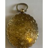 Antique Gold Ornate Locket - 45mm x 34mm - 19.0 grams.