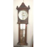 Antique Admiral Fitzroy Wall Barometer - 46 1/2" tall and 14 3/4" wide.