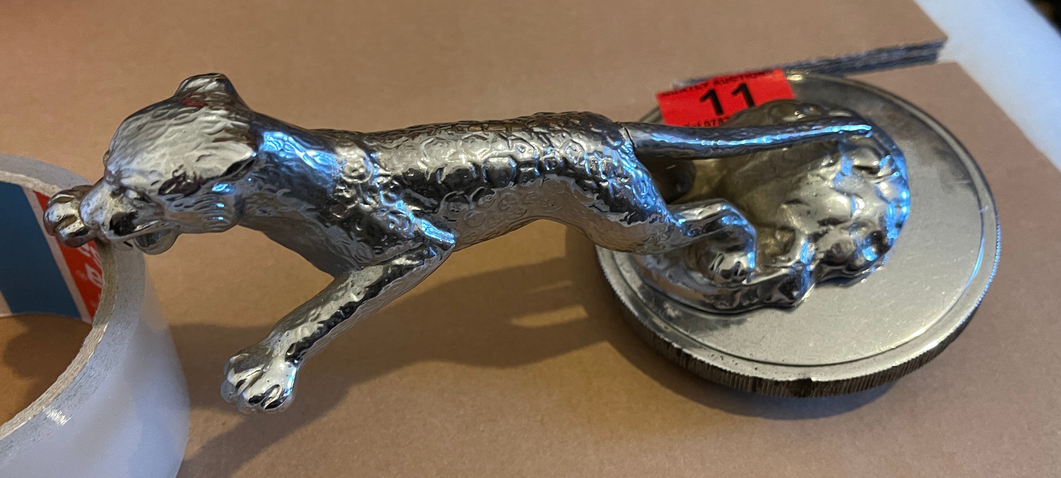 Vintage 1930s DESMO Leaping Jaguar - Jaguar SS Car Mascot - approx 8" long. - Image 2 of 7