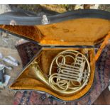 Vintage Joseph Lidl Brno Cased Musical Horn.