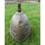 Antique Brass Dragoon Officers Helmet in an poor condition.