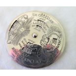 Dutch Silver Perpetual Calendar - 70mms x 70mms weighs 78 grams.