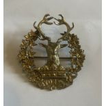 Antique/Vintage Gordon Highlanders Bydand Badge - 2 1/2" x 2 1/4".