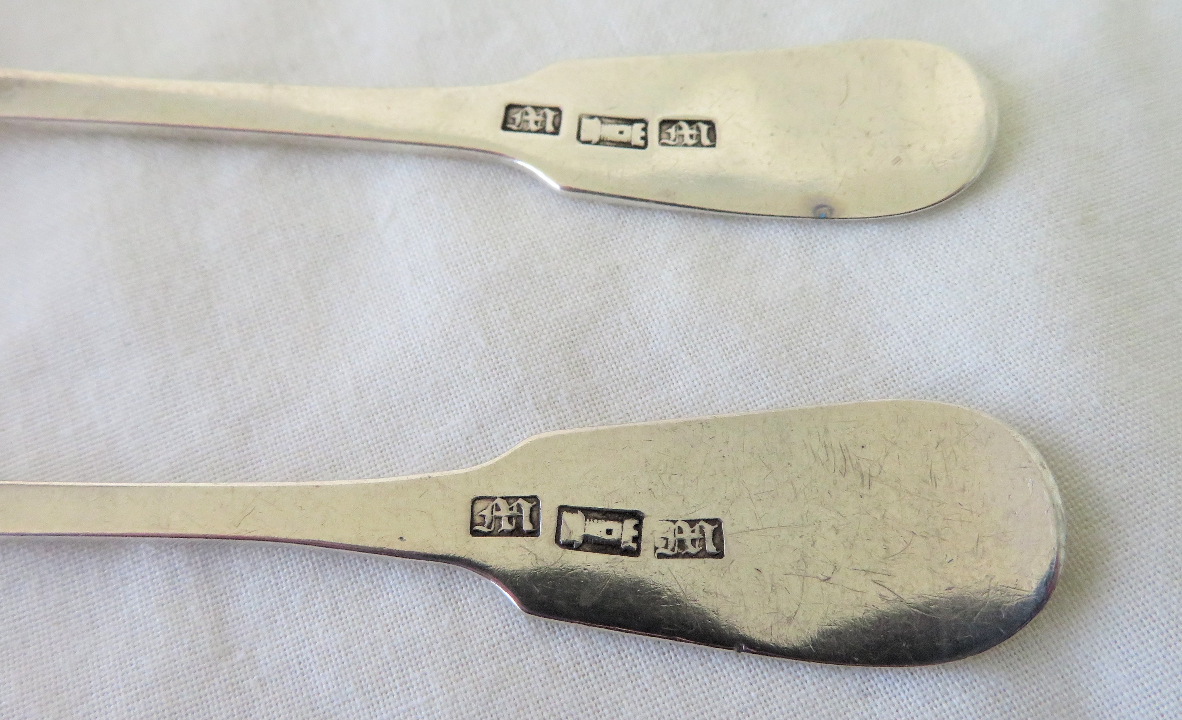 Rare Lot of 4 Scottish Provincial "Forres" Silver Teaspoons - William Ferguson c 1825-35. - Image 20 of 22