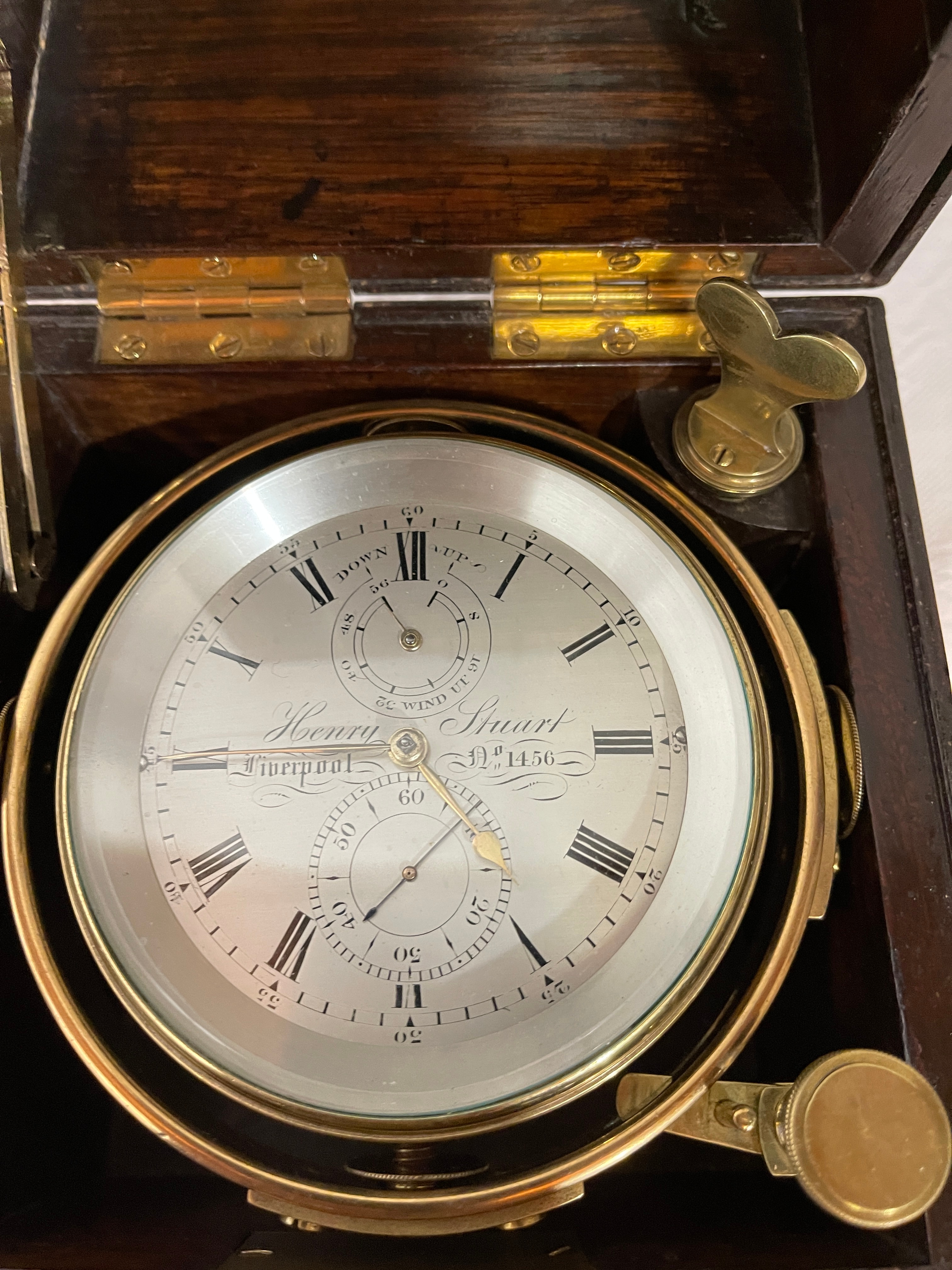 Henry Stuart Liverpool No 1456 Cased Ships Chronometer - working order. - Image 6 of 12