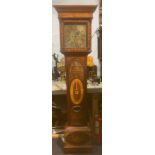 Antique "Anthony Herbertin Porter Street London" Marquetry Inlaid Clock - 81" tall.