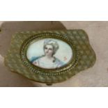 Antique Trinket Box - 85mm x 48mm x 26mm.