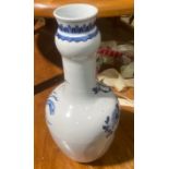 Antique Chinese Blue and White Vase - 18" tall and approx 8" in diameter.
